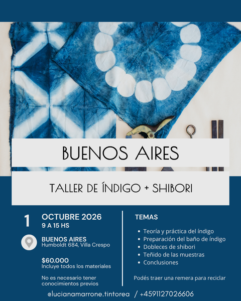 TALLER DE ÍNDIGO + SHIBORI