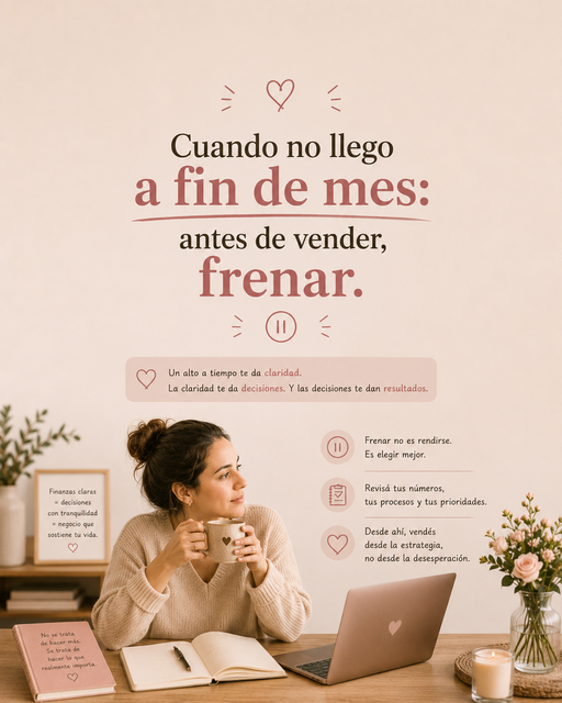 Cuando no llego a fin de mes: antes de vender, frenar