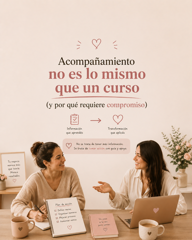 ¿Por qué un acompañamiento no es lo mismo que un curso?