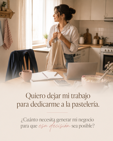 Quiero dejar mi trabajo para dedicarme a la pastelería. ¿Cuánto necesita generar mi negocio para que esa decisión sea posible?