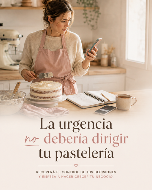 La urgencia no debería dirigir tu pastelería