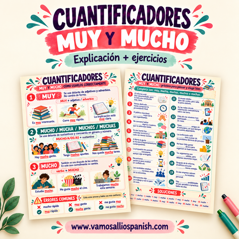 MUY Y MUCHO | Ficha explicativa + 20 ejercicios con soluciones