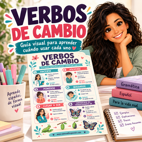VERBOS DE CAMBIO | Ficha explicativa + 20 ejercicios con soluciones