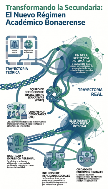 Cinco transformaciones del nuevo Régimen Académico que redefinen la trayectoria en la secundaria bonaerense