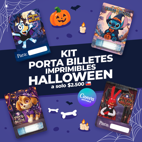 🎃 Diseños Porta Billetes Halloween