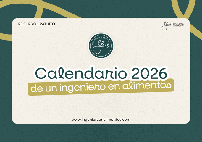 Calendario 2026 para Profesionales de Alimentos – PDF Gratis