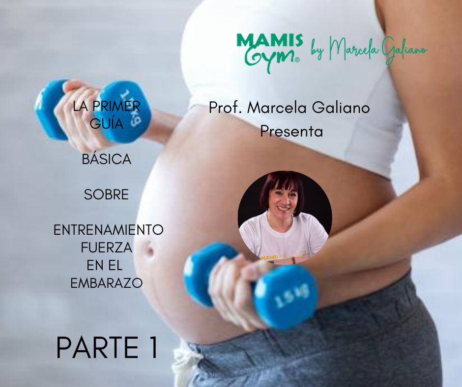 Primer Guia Basica sobre Entrenamiento de Fuerza en el Embarazo, por la Prof. Marcela Galiano. Hace tu pedido por el formulario de contacto.