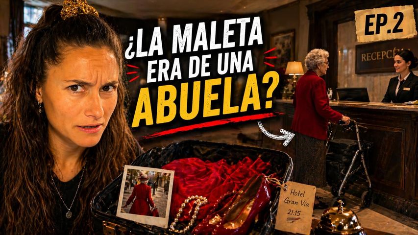 Ep 10 The Suitcase Owner Was… a Grandma?! 😳 Learn Spanish Through Story (B1–C1)