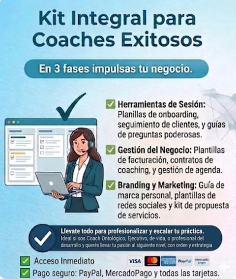KIT PROFESIONAL PARA COACHES - Profesionaliza tus procesos desde el inicio