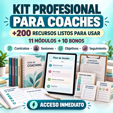 KIT PROFESIONAL PARA COACHES - Profesionaliza tus procesos desde el inicio
