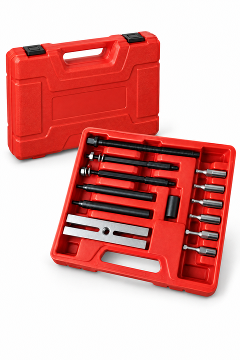 Kit Extractor de Rodamientos Profesional – Con Varillas, Adaptadores y Estuche Rígido