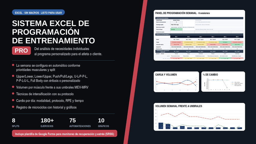 EXCEL PROGRAMACIÓN DE ENTRENAMIENTO - PRO