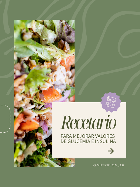 Recetario para mejorar valores de glucemia e insulina