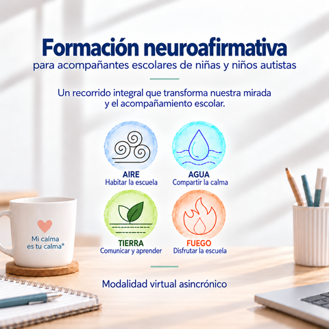 Formación para acompañantes escolares y docentes de niñas y niños autistas.