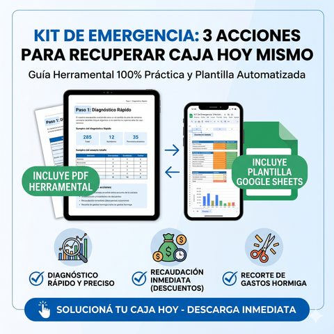 Kit de Emergencia de Caja 3 Acciones para Recuperar Liquidez Hoy Mismo | Guía 100% Práctica sin Teoría