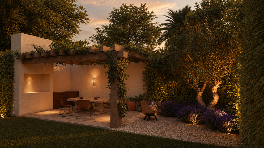 Mediterráneo · Jardín Pérgola