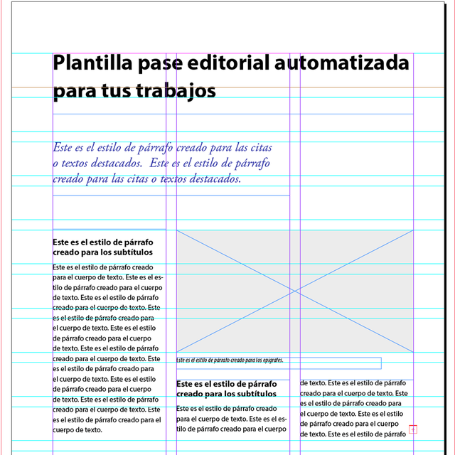 Plantilla base A4 para InDesign
