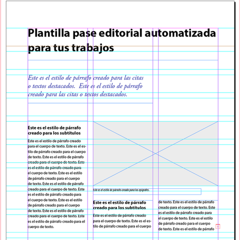 Plantilla base A4 para InDesign