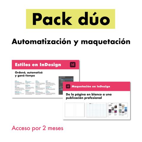 Pack InDesign: Automatización y Maquetación