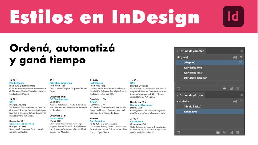 Dominá estilos en InDesign y ahorrá horas de trabajo en cada proyecto