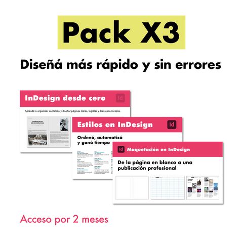 Pack InDesign: Diseñá más rápido y sin errores