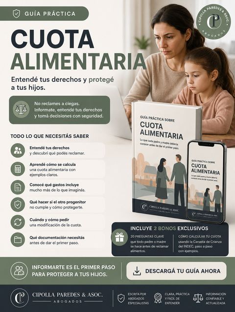 ¿No sabés cuánto corresponde pedir de cuota alimentaria, qué gastos deben incluirse o qué hacer si el otro progenitor no cumple?