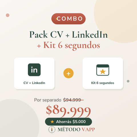 COMBO 2 - Pack CV + LinkedIn + Kit 6 segundos