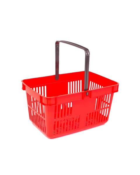 Canasto plástico rojo o azul – Cesta