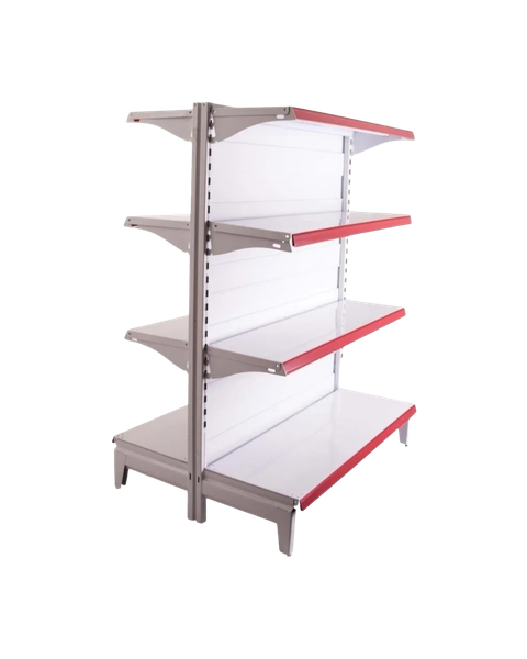 Góndola central 160 × 120 cm – Tramo inicial con 4 estantes