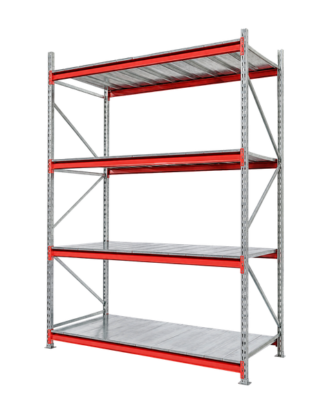 Rack pesado 6.00 x 100 x 2.30 – 3 niveles 2000 kg c/u