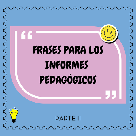 Frases para informes pedagógicos 2