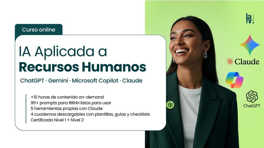 Pack IA Aplicada a RRHH: ChatGPT, Gemini, Microsoft Copilot y Claude