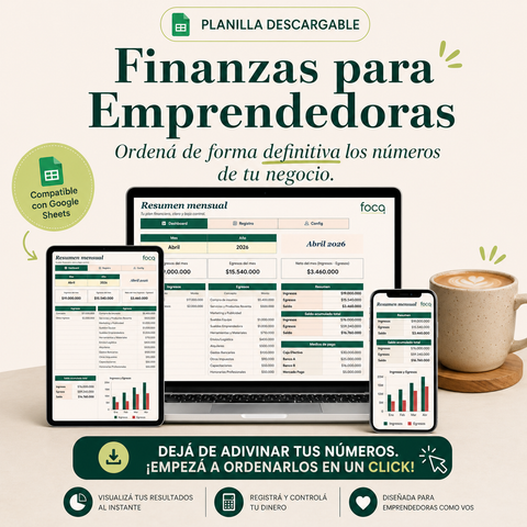 PLANILLA DESCARGABLE: Finanzas para Emprendedoras