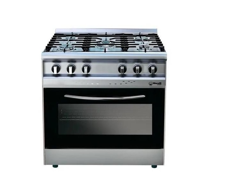 Cocina Morelli 820 acero inoxidable 5 hornallas - Casa Aloise