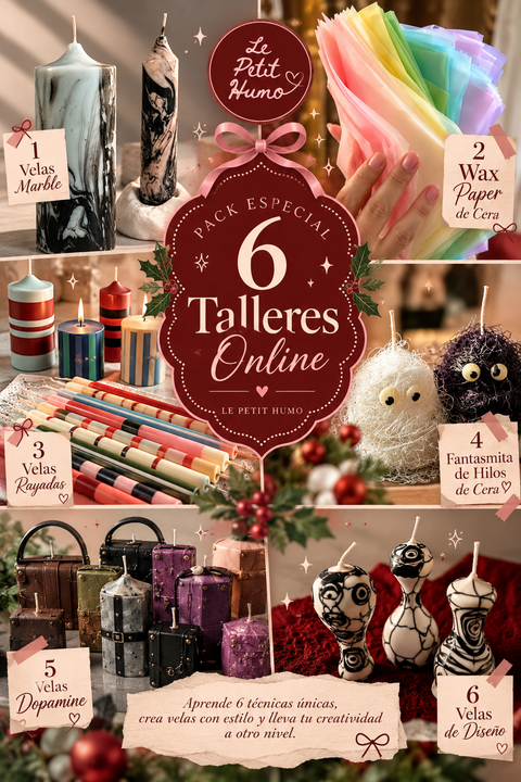 Pack de 6 Talleres de velas artesanales