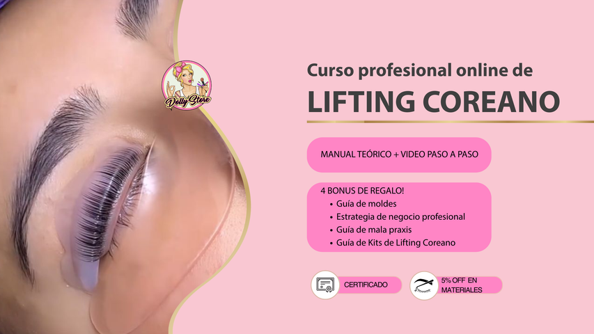 Capacitación profesional online de Lifting Coreano online