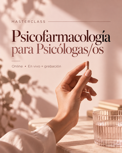 MASTERCLASS | PSICOFARMACOLOGÍA PARA PSICÓLOGAS/OS