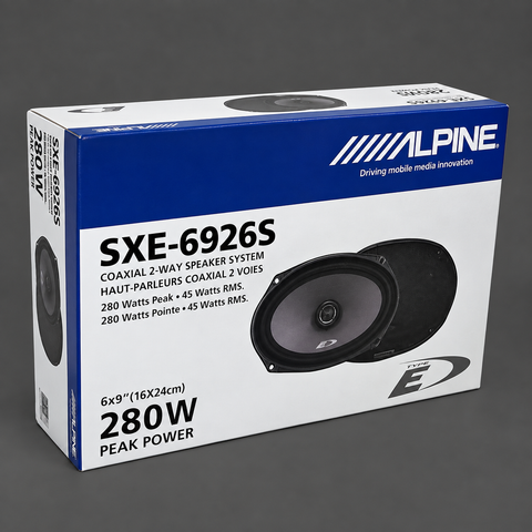 PARLANTES Alpine 6x9 Alpine Sxe-6926s 280w 2 Vias 45 Rms Con Rejas Negro