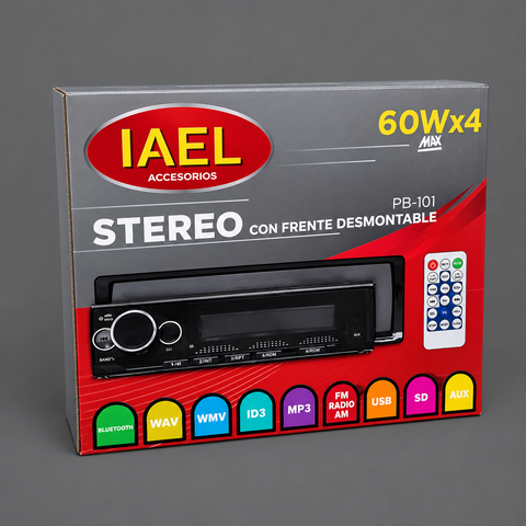 ESTEREO IAEL PB101 con frente desmontable.