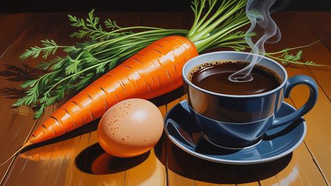  La historia de la zanahoria, el huevo y el café.