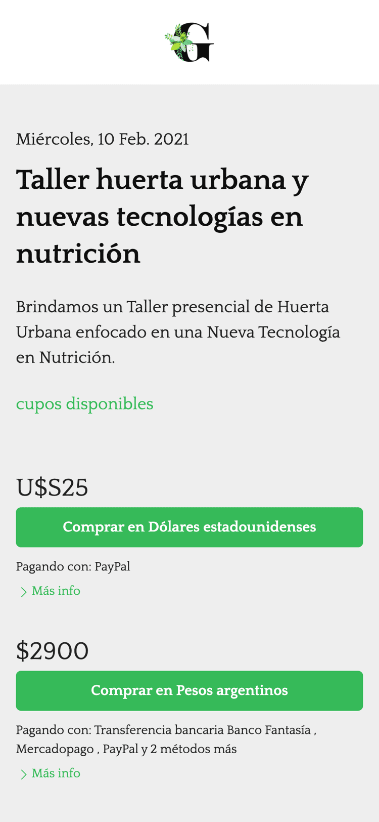 Plataforma de Eventos