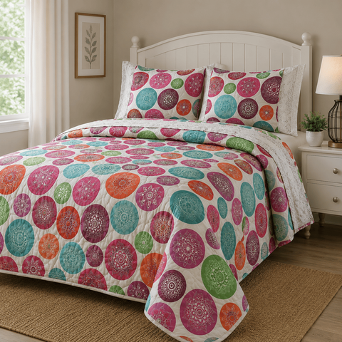 Colcha Mandala Multicolor Premium Soft