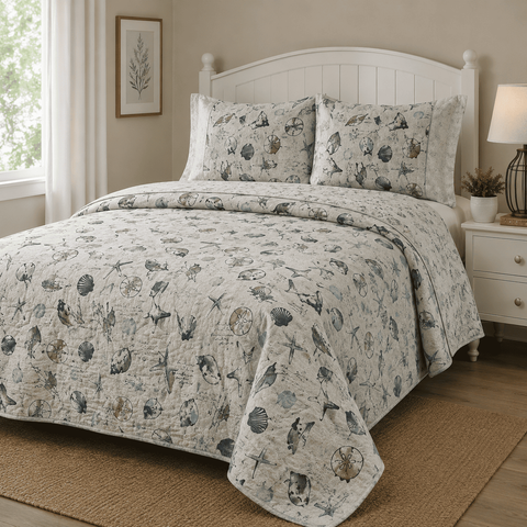 Manta Floral Beige Vintage Premium