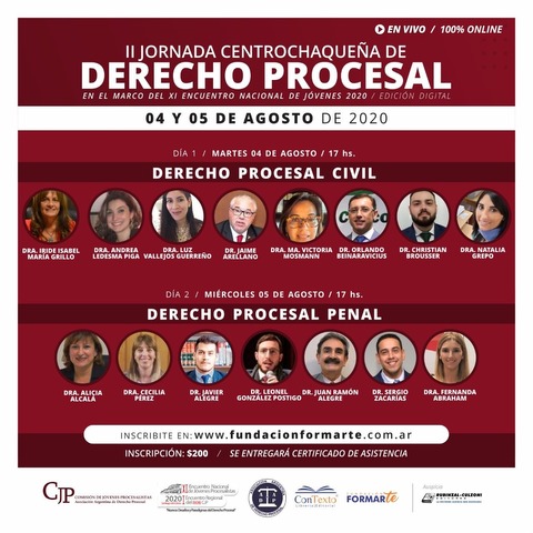 II JORNADA CENTROCHAQUEÑA DE DERECHO PROCESAL