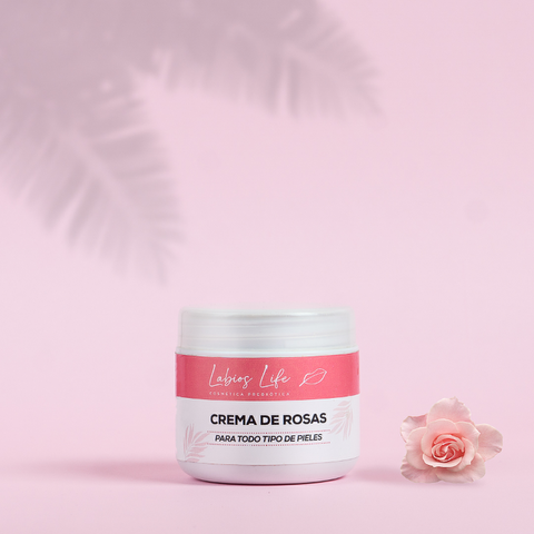 Crema Facial de Rosas (Con hialurónico y colágeno) 