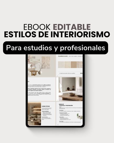 Guía práctica de estilos de Interiorismo | Edición Profesional editable