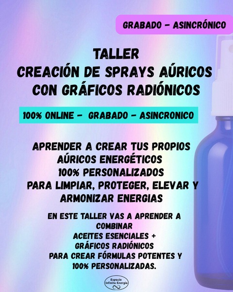 Taller * Creación de Sprays Aúricos con Gráficos Radiónicos