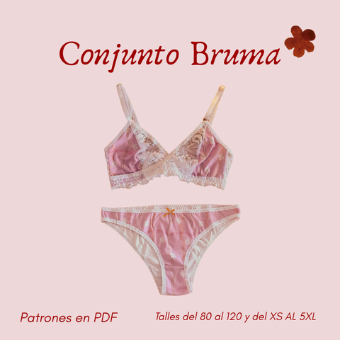 ✿ Conjunto Bruma  —Corpiño Almendra & Vedetina Nube 