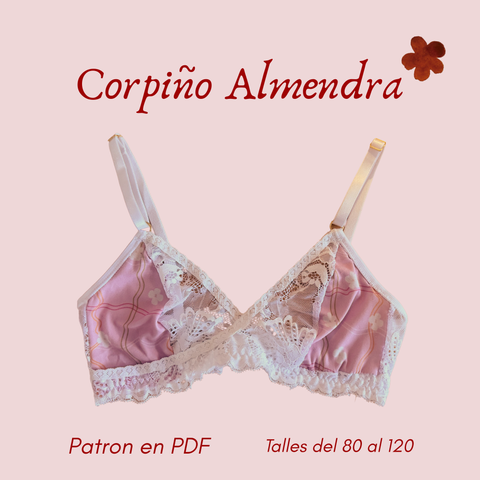 ✿ Molde PDF —Corpiño cruzado Almendra