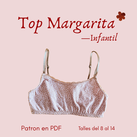 ✿ Molde PDF —Top Margarita infantil